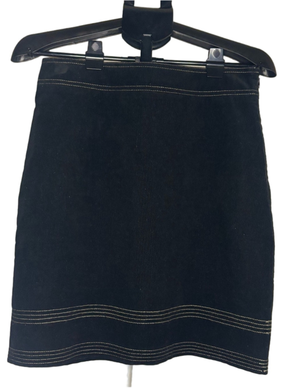 Boden Corduroy Contrast Stitch Black Pencil Women’s Skirt Size 4